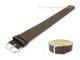 Uhrenarmband 20mm dunkelbraun Sattelleder Durchzugsband abgen�ht glatt