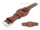 Uhrenarmband 20mm rotbraun mit Lederunterlage helle Naht Alligator-Pr�gung