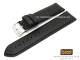 Uhrenarmband Bros 24mm schwarz Carbon-Look 
