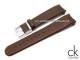 Ersatzband CALVIN KLEIN 22mm Leder/Kunststoff dunkelbraun glatt f�r K22271