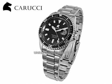 Automatik-Taucheruhr -Calabria- Edelstahl Ziffernblatt schwarz von Carucci (*CI*HU*) - Bild vergr��ern 