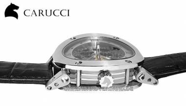 Automatik-Herrenuhr -Tavodo- Edelstahl Ziffernblatt skelettiert von Carucci (*CI*HU*) - Bild vergr��ern 