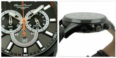 1a ANGEBOT DER WOCHE: Herrenchronograph Edelstahl schwarz von Claude Pascal (*CL*HU*) - Bild vergr��ern 