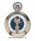 Mechanische Lepine-Taschenuhr Edelstahl bicolor ohne Sprungdeckel von Claude Pascal (*CL*TU*)
