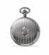 Savonette-Taschenuhr Edelstahl poliert Ziffernblatt wei� von Claude Pascal (*CL*TU*)
