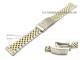 Uhrenarmband Edelstahl 20mm bicolor teilweise poliert mit Sicherheitsfaltschlie�e