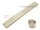 Uhrenarmband Edelstahl 18mm bicolor Zugband teilweise poliert
