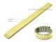 Uhrenarmband Edelstahl 12mm Zugband teilweise poliert goldfarben