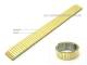 Uhrenarmband Edelstahl 14mm Zugband teilweise poliert goldfarben