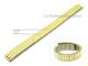 Uhrenarmband Edelstahl 10mm Zugband teilweise poliert goldfarben