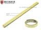 Uhrenarmband Edelstahl 08mm Zugband teilweise poliert goldfarben