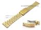 Uhrenarmband Edelstahl 20mm vergoldet teilweise poliert mit Sicherheitsfaltschlie�e