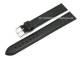 Uhrenarmband XL superlang 20mm schwarz Leder glatt (Schlie�enansto� 18 mm)