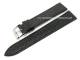 Uhrenarmband 18mm schwarz elegantes Design sehr fein genarbt (Schlie�enansto� 16 mm)