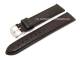 Uhrenarmband 18mm dunkelbraun echtes Kamelleder flach fein genarbt (Schlie�enansto� 16 mm)
