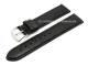 Uhrenarmband 18mm schwarz echtes Kamelleder flach fein genarbt (Schlie�enansto� 16 mm)
