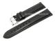 Uhrenarmband 18mm schwarz echtes Kamelleder elegantes Design fein genarbt (Schlie�enansto� 16 mm)