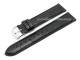 Uhrenarmband 18mm schwarz Alligatorpr�gung seidenmatt (Schlie�enansto� 16 mm)