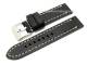 Uhrenarmband 22mm schwarz Sattelleder handgen�ht (Schlie�enansto� 22 mm)