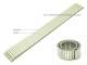 Uhrenarmband Edelstahl 20mm Zugband teilweise poliert