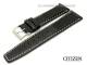 Ersatz-Uhrenarmband CITIZEN 22mm schwarz Leder/Textil helle Naht f�r BR0116-12F