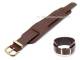 Uhrenarmband 18mm rotbraun genarbt mit Lederunterlage von CONDOR (Schlie�enansto� 18 mm)
