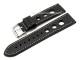 Uhrenarmband 18mm schwarz Racing Design wei�e Naht von CONDOR (Schlie�enansto� 16 mm)
