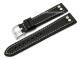 Uhrenarmband 22mm schwarz echt Leder Aviator-Style mit Nieten CONDOR (Schlie�enansto� 20 mm)