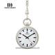 Taschenuhr Edelstahl Ziffernblatt wei� Bahnhofs-Look von Danish Design (*DD*TU*)