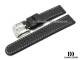 Uhrenarmband Danish-Design 20mm schwarz Leder genarbt robust helle Naht f�r IQ13Q712