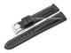 Uhrenarmband 22mm schwarz Carbon-Look helle Kontrastnaht (Schlie�enansto� 20 mm)