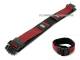 Uhrenarmband 18mm rot-schwarz Klettband Textil Kunststoffschlie�e
