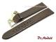 Uhrenarmband 17mm dunkelbraun echt Eidechse Klassik ohne Naht von Di-Modell (Schlie�enansto� 16 mm)