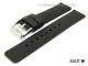 Uhrenarmband 20mm schwarz Silikon glatt EULIT
