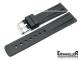 Sportband 20mm schwarz Natur-Kautschuk mit Struktur