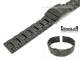 Uhrenarmband Edelstahl schwarz 20mm massiv poliert von Eichm�ller (Schlie�enansto� 20 mm)