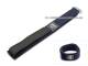 Uhrenarmband 18/20mm schwarz/dunkelblau Klettband \