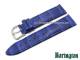 Uhrenarmband XS 20mm dunkelblau Louisiana-Kroko-Pr�gung von BARINGTON (Schlie�enansto� 18 mm)