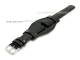 Uhrenarmband 18mm schwarz Fliegerbandoptik Sattelleder abgen�ht mit Lederunterlage