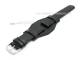 Uhrenarmband 20mm schwarz Fliegerbandoptik Sattelleder abgen�ht mit Lederunterlage