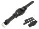 Uhrenarmband 22mm schwarz Fliegerbandoptik robust helle Naht mit Lederunterlage
