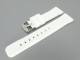 Uhrenarmband 20mm wei� Silikon glatt robust (Schlie�enansto� 18 mm)