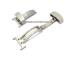 Kippfaltschlie�e (HeKFS-10) 20mm Edelstahl geb�rstet f�r Leder-Uhrenarmb�nder