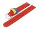 Uhrenarmband f�r Kinder 16mm rot gelbe und blaue Schlaufen (Schlie�enansto� 16 mm)