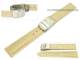 Uhrenarmband 24mm creme Alligator-Pr�gung Faltschlie�e (Schlie�enansto� 22 mm)