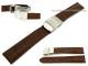 Uhrenarmband 16mm dunkelbraun Alligator-Pr�gung Faltschlie�e (Schlie�enansto� 16 mm)