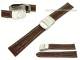 Uhrenarmband 16mm dunkelbraun Alligator-Pr�gung helle Naht Faltschlie�e (Schlie�enansto� 16 mm)