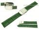 Uhrenarmband 24mm dunkelgr�n Alligator-Pr�gung helle Naht Faltschlie�e (Schlie�enansto� 22 mm)