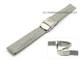 Uhrenarmband 16mm grau Alligator-Pr�gung Faltschlie�e (Schlie�enansto� 16 mm)