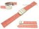 Uhrenarmband 16mm rose Alligator-Pr�gung helle Naht Faltschlie�e (Schlie�enansto� 16 mm)